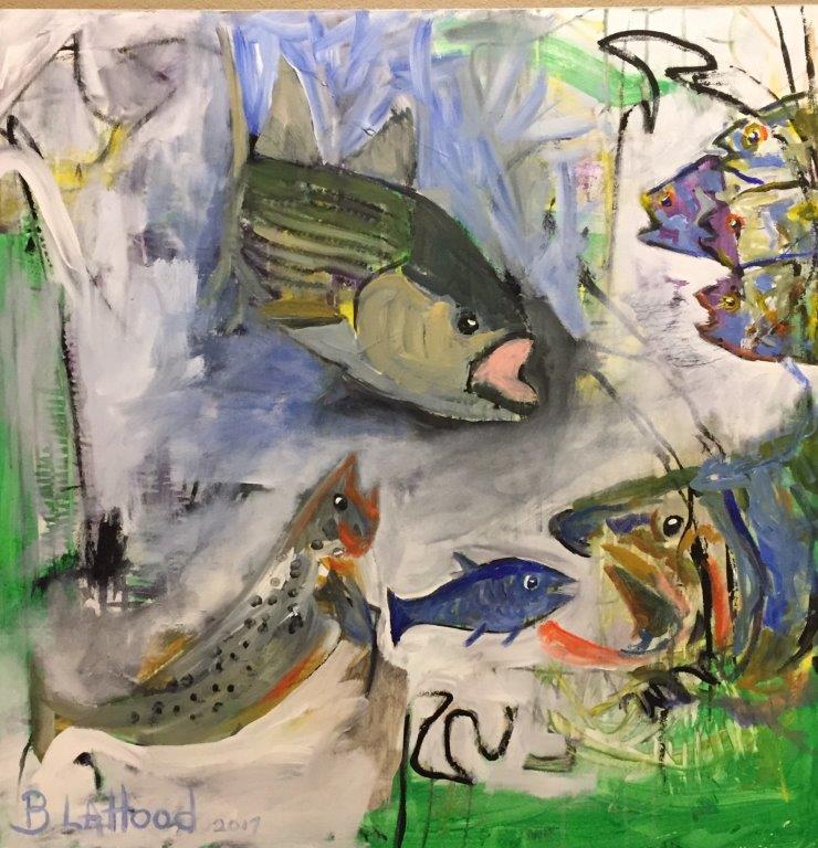 Food Chain 36 x 36 Painting by Artist Buddy LaHood
