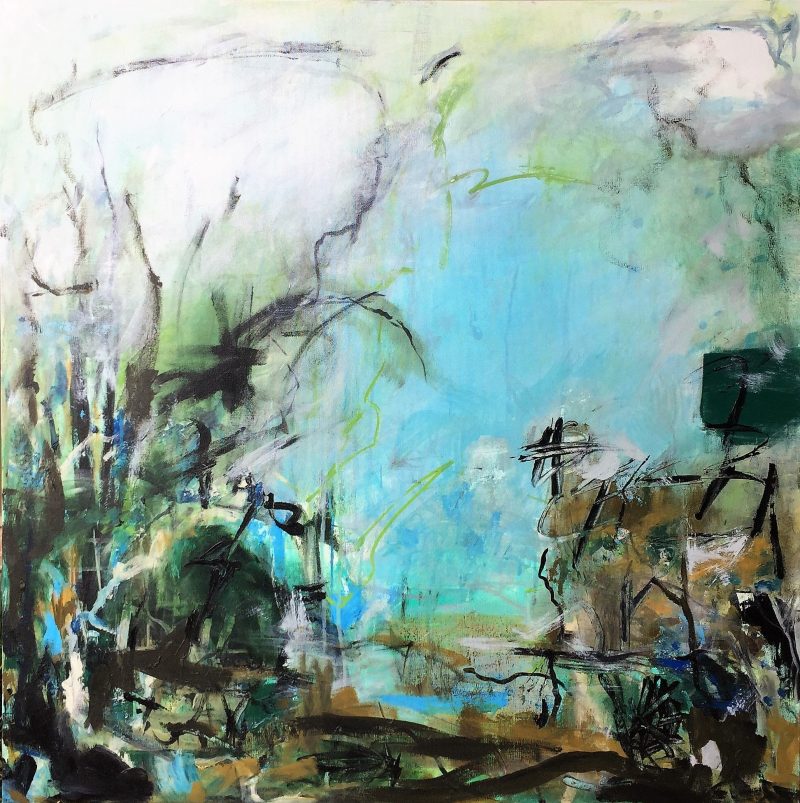 Abstract Pond Painting by Artist Buddy LaHood