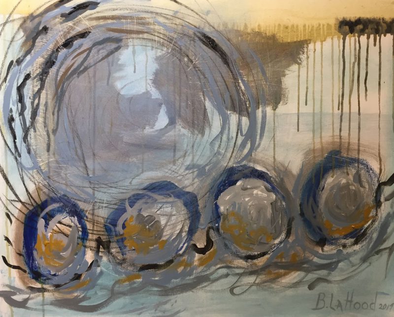 Circles acrylic and graphite on canvas by Artist Buddy LaHood