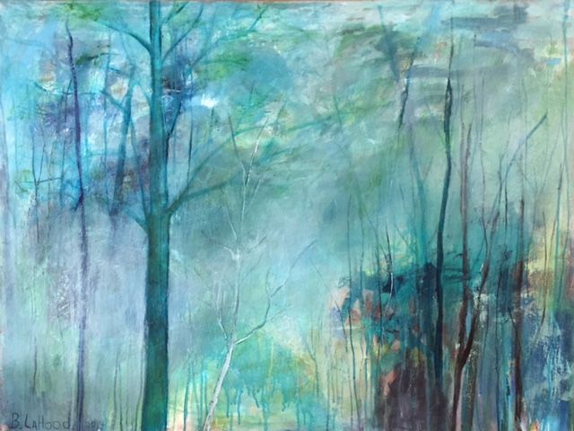 Foggy Blue Woods Paintings by artist Buddy LaHood