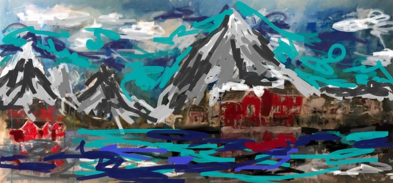 Lofoton Islands painting by artist Buddy LaHood
